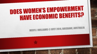 Does Women’s Empowerment have Economic Benefits? thumbnail