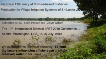 Technical Efficiency of Culture-based Fisheries Production in Village Irrigation Systems of Sri Lanka thumbnail