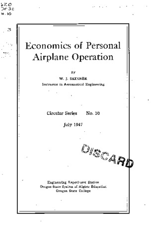 Economics of personal airplane operation thumbnail