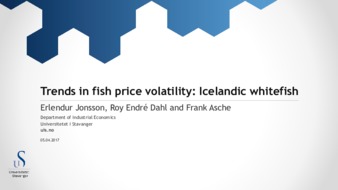Trends in Fish Price Volatility: Icelandic Whitefish la vignette