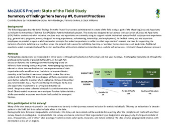 MoZAICS Project: State of the Field Study. Summary of Findings from Survey #1, Current Practices thumbnail