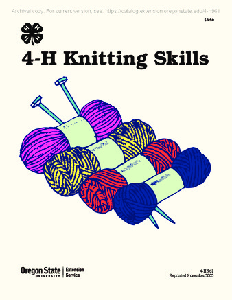 4-H knitting skills [2005] thumbnail