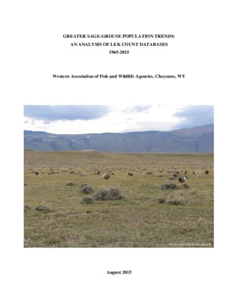Greater sage-grouse population trends: An analysis of lek count databases 1965-2015 thumbnail