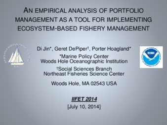 An Empirical Analysis of Portfolio Management as a Tool for Implementing Ecosystem-Based Fishery Management Miniatura