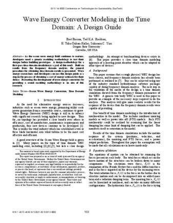 Wave Energy Converter Modeling in the Time Domain: A Design Guide thumbnail